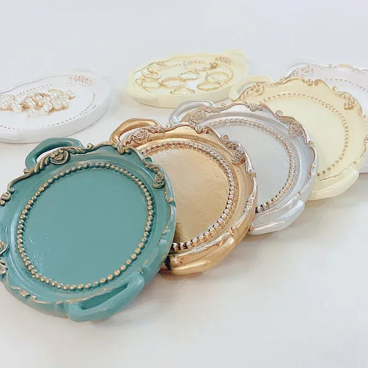 Vintage Round Jewelry Tray