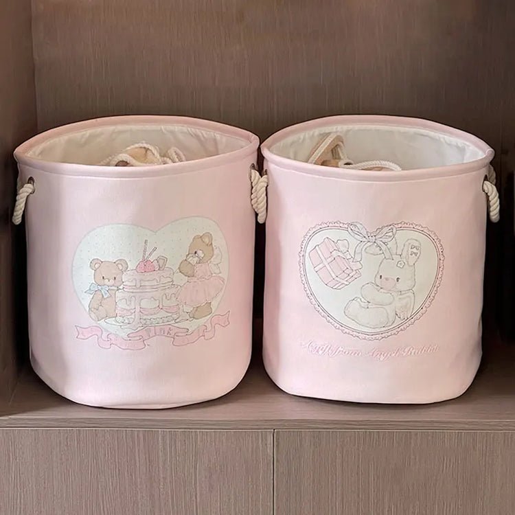 Kawaii Pink Laundry Basket