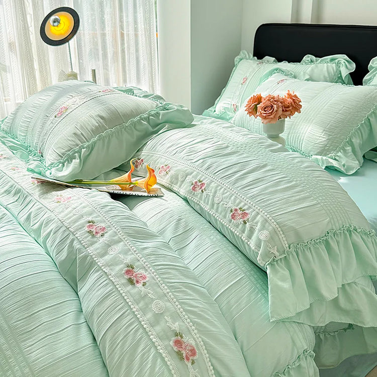 Romantic Garden Ruffle Bedding Set