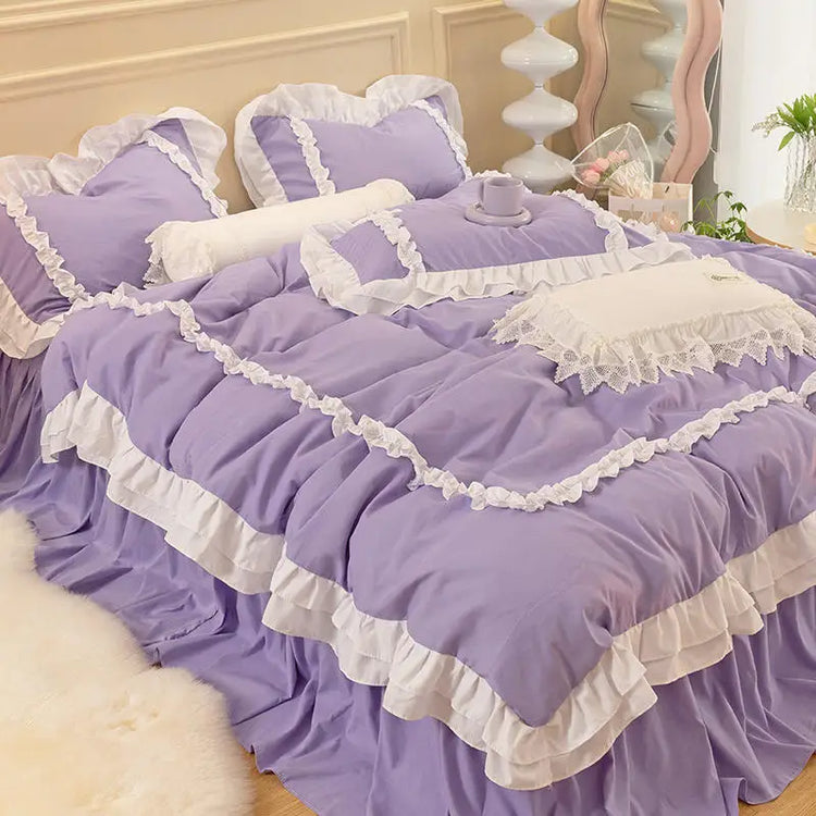 Pastel Princess Ruffle Dream Bedding Set