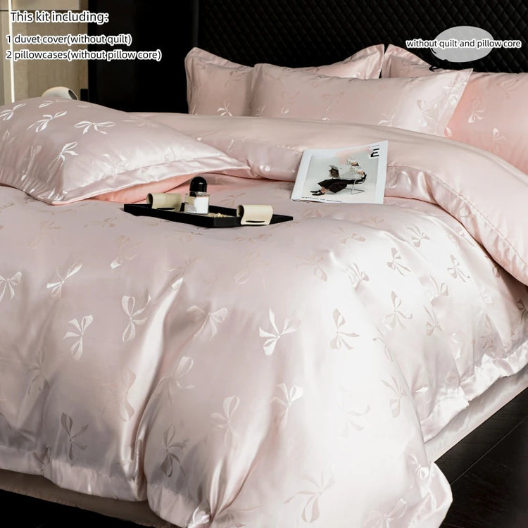 Embroidered Bow Elegance Bedding Set