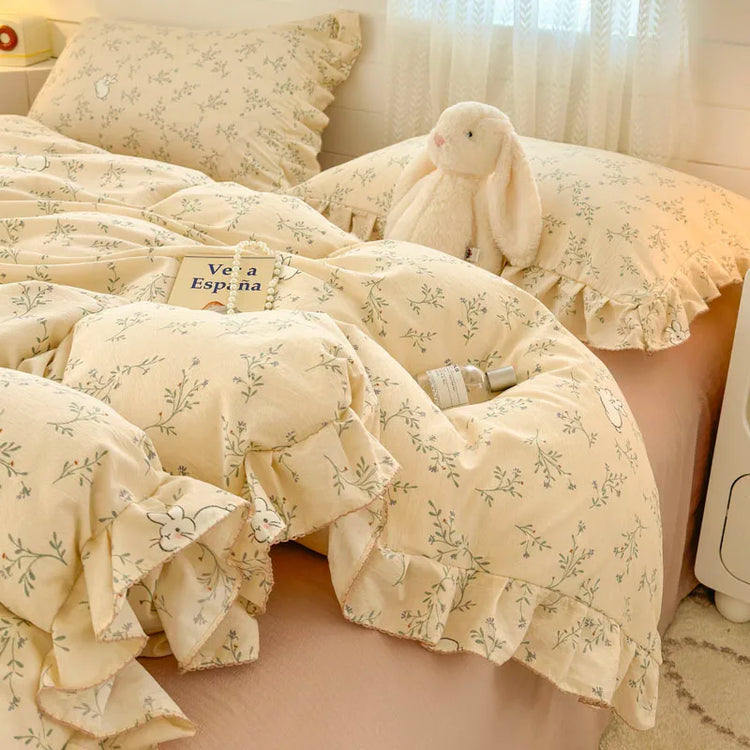 Floral Bunny Garden Bedding Set