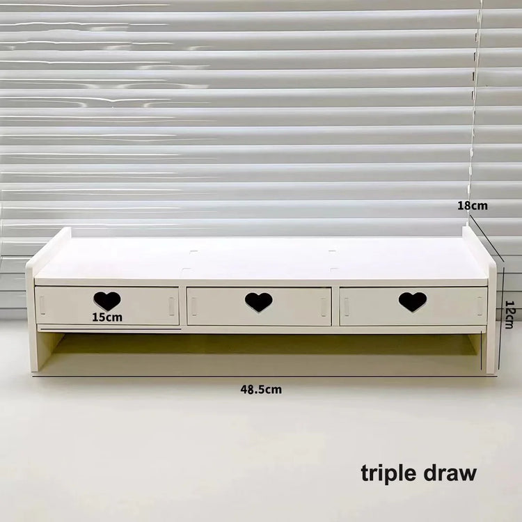 Soft Girl White Desk Organizer