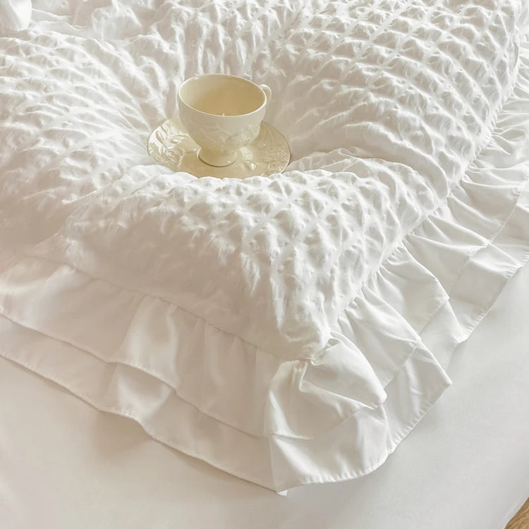 Cloud Crinkle Ruffle Bedding Set