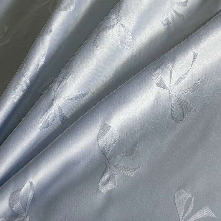 Embroidered Bow Elegance Bedding Set