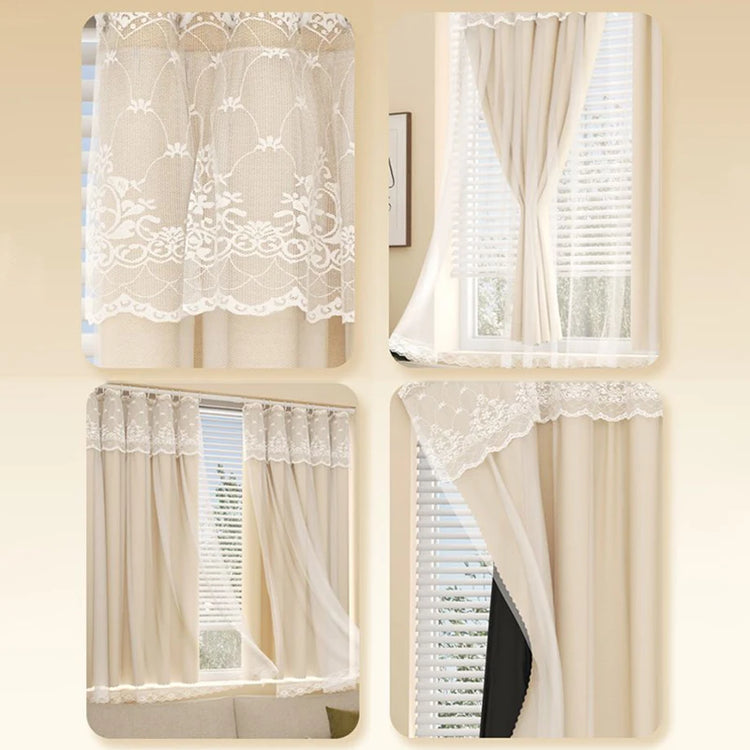 Coquette Double-Layer Lace Curtains