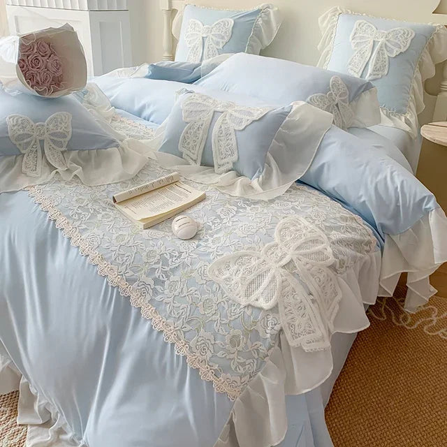 Lace Bow Coquette Bedding Set