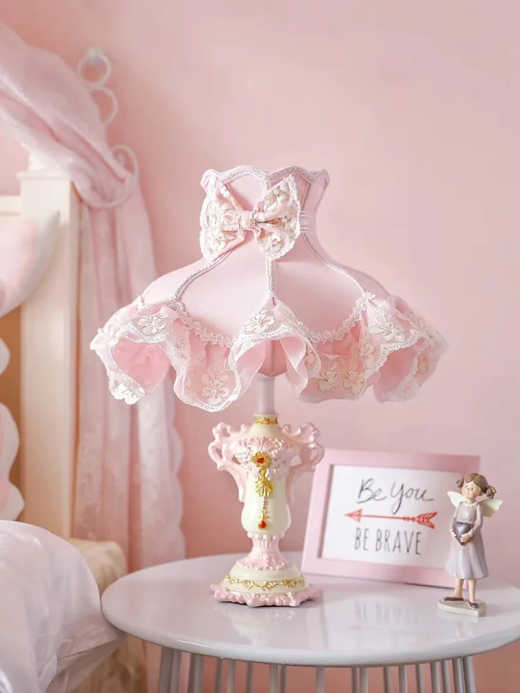 Coquette Lace Ruffle Table Lamp
