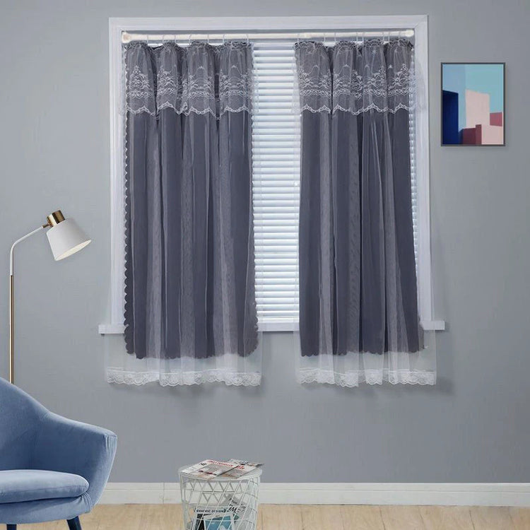 Coquette Double-Layer Lace Curtains