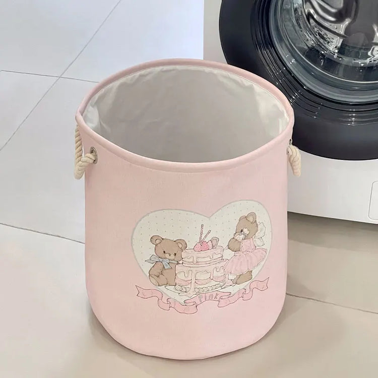 Kawaii Pink Laundry Basket