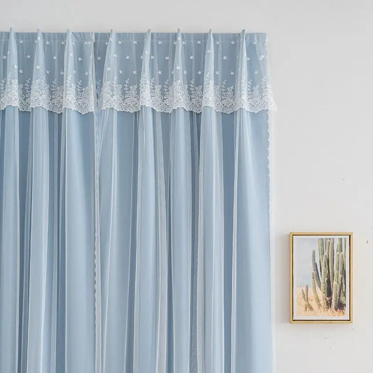 Coquette Double-Layer Lace Curtains