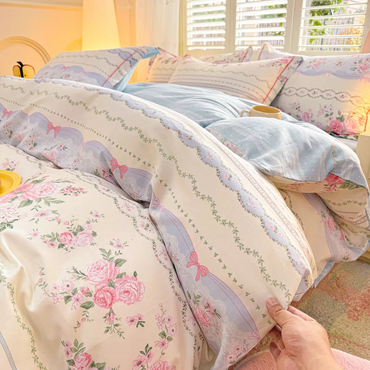 Pastel Rose Coquette Bedding Set