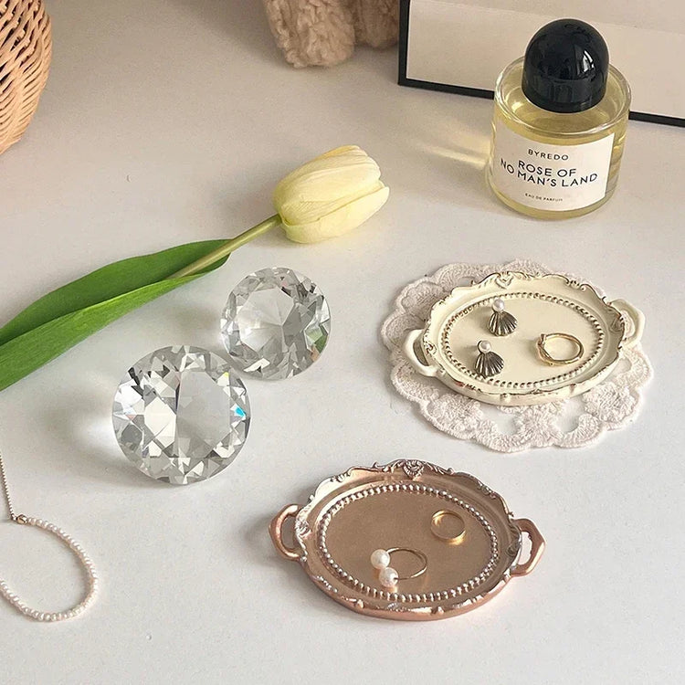 Vintage Round Jewelry Tray