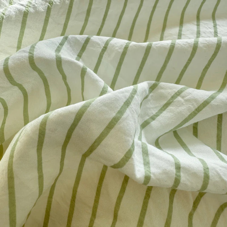 Soft Stripe Washed Cotton Bedding Set