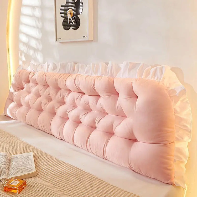 Ruffled Headboard Support Pillow