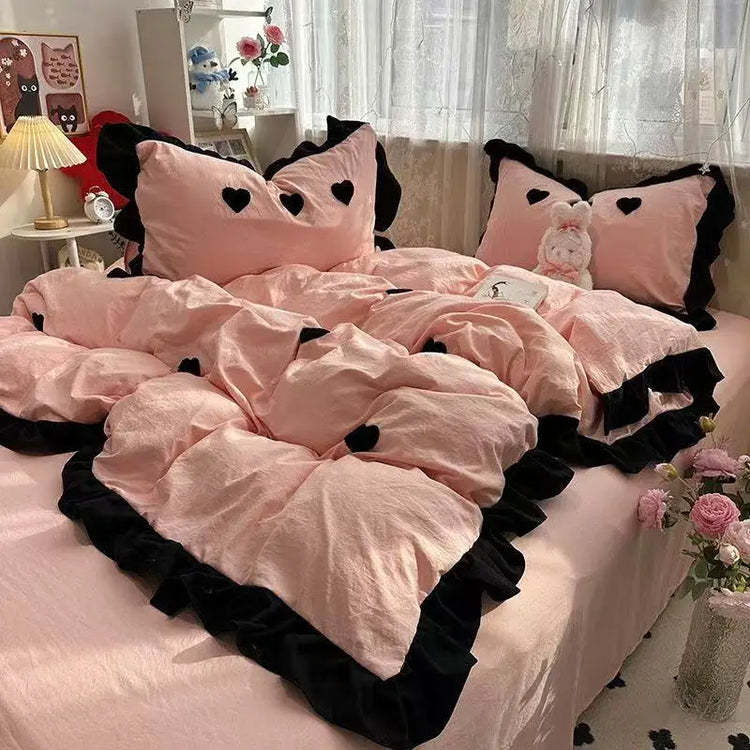 Midnight Bow Coquette Bedding Set