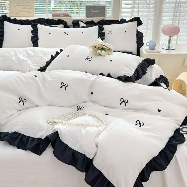 Petit Bow Ruffle Bedding Set