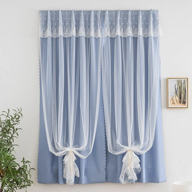 Coquette Double-Layer Lace Curtains