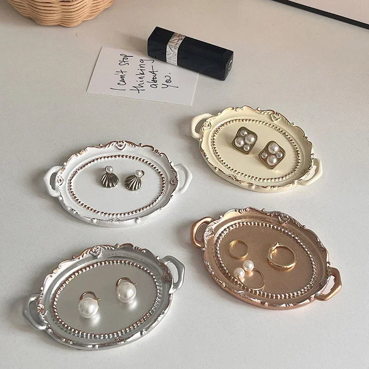 Vintage Round Jewelry Tray