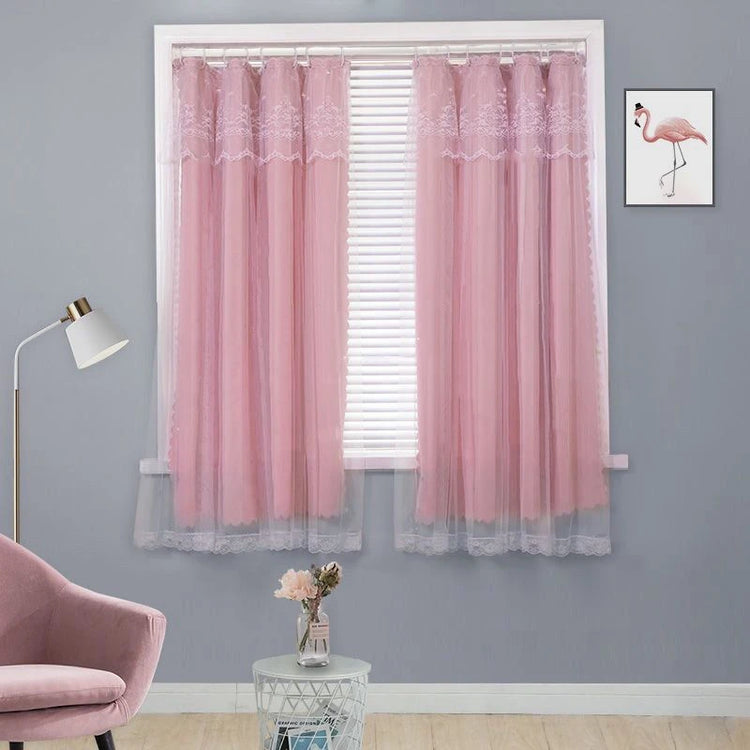 Coquette Double-Layer Lace Curtains