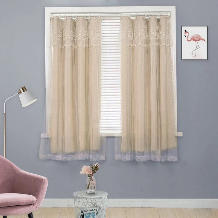 Coquette Double-Layer Lace Curtains