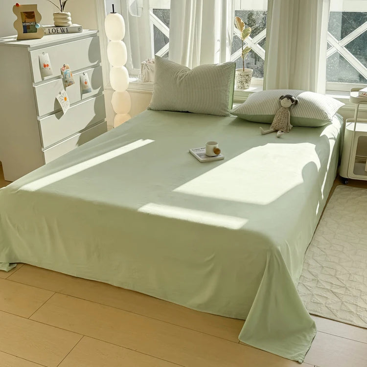 Soft Stripe Washed Cotton Bedding Set