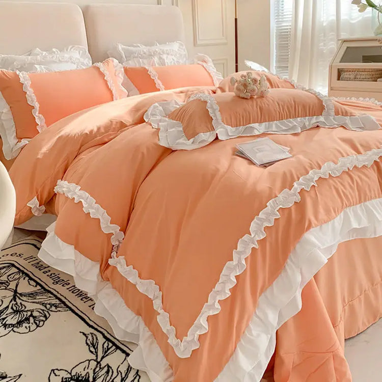 Pastel Princess Ruffle Dream Bedding Set