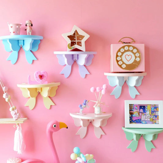 Pink Bow Wall Shelves