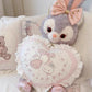 Coquette Ruffled Heart Shape Pillow