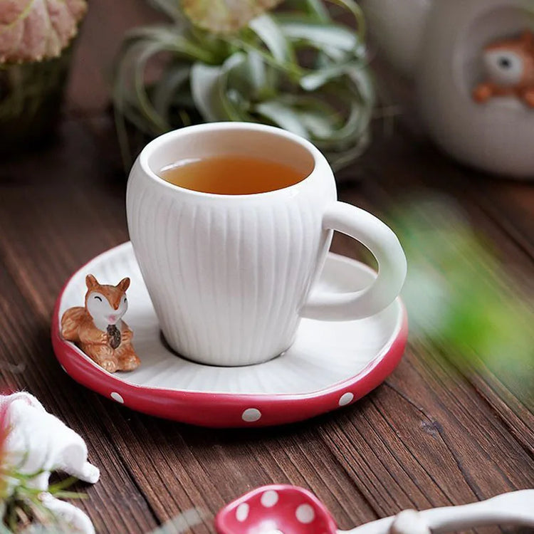 Mushroom Ceramic Tea Set