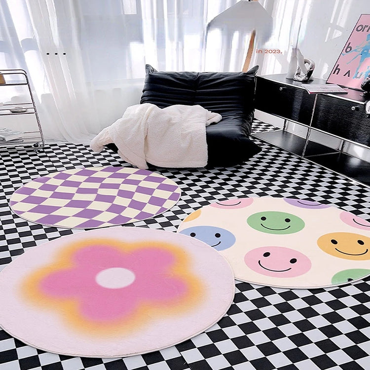 Preppy Pastel Round Rug