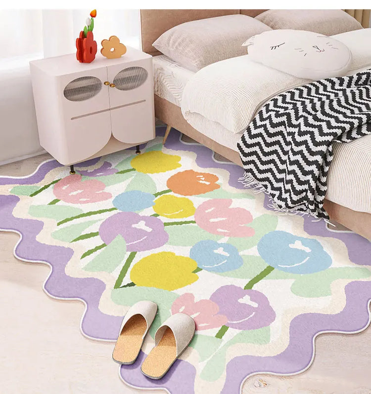 Pastel Tulip Irregular Rug