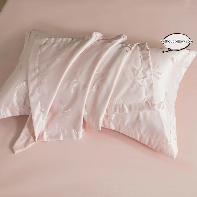 Embroidered Bow Elegance Bedding Set