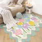 Pastel Tulip Irregular Rug