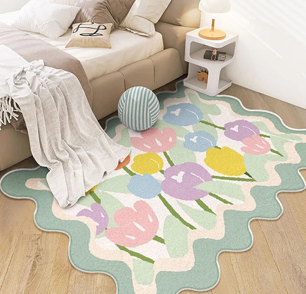 Pastel Tulip Irregular Rug