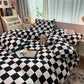 Black & White Checkerboard Bedding Set