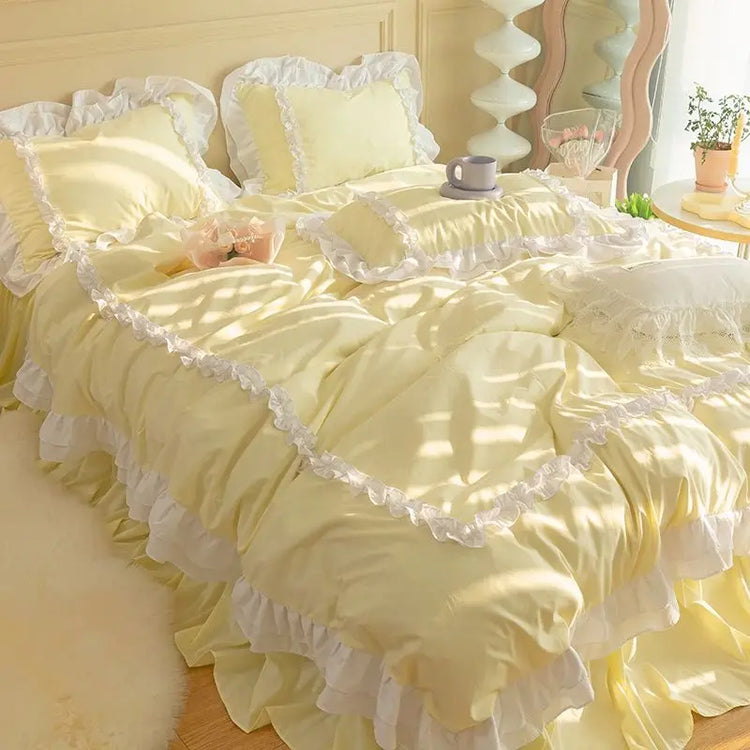 Pastel Princess Ruffle Dream Bedding Set