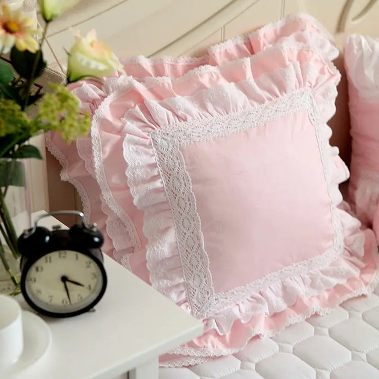 Pink Princess Embroidered Pillowcase