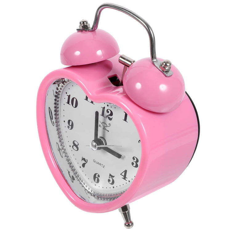 Vintage Heart Shaped Pink Clock