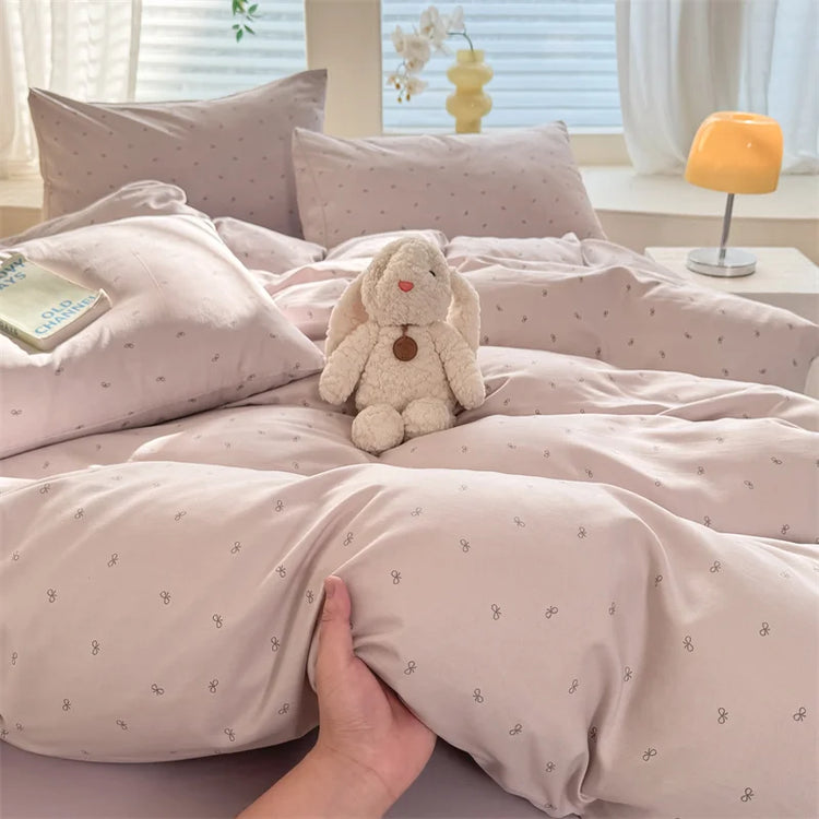 Lavender Bow Dream Bedding Set