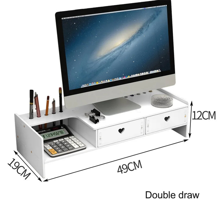 Soft Girl White Desk Organizer