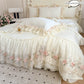 Floral Lace Ruffle Bedding Set