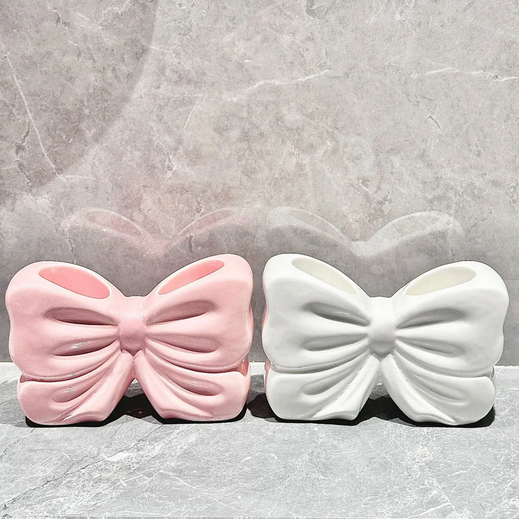 Ceramic Bow Toothbrush Holder