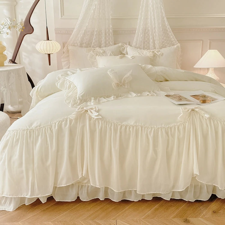 Lace Bow Princess Coquette Bedding Set
