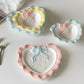 Coquette Ceramic Heart Plates