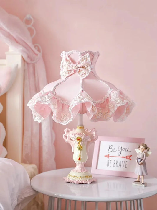 Coquette Lace Ruffle Table Lamp