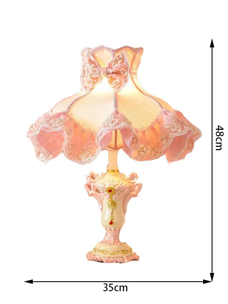 Coquette Lace Ruffle Table Lamp