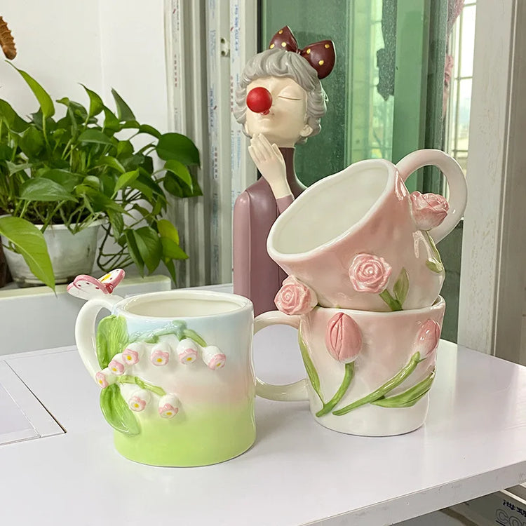 Tulip Ceramic Coffee Cup