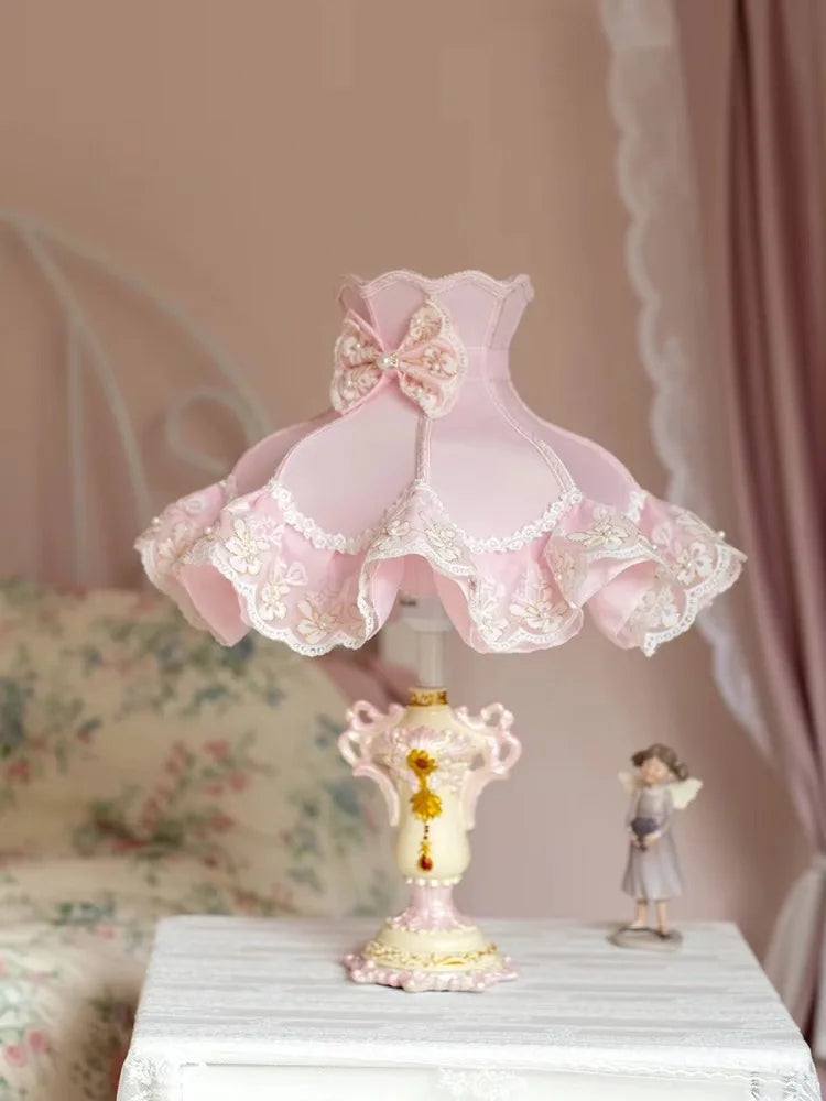 Coquette Lace Ruffle Table Lamp