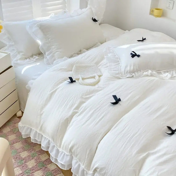 Petit Bow Ruffle Bedding Set